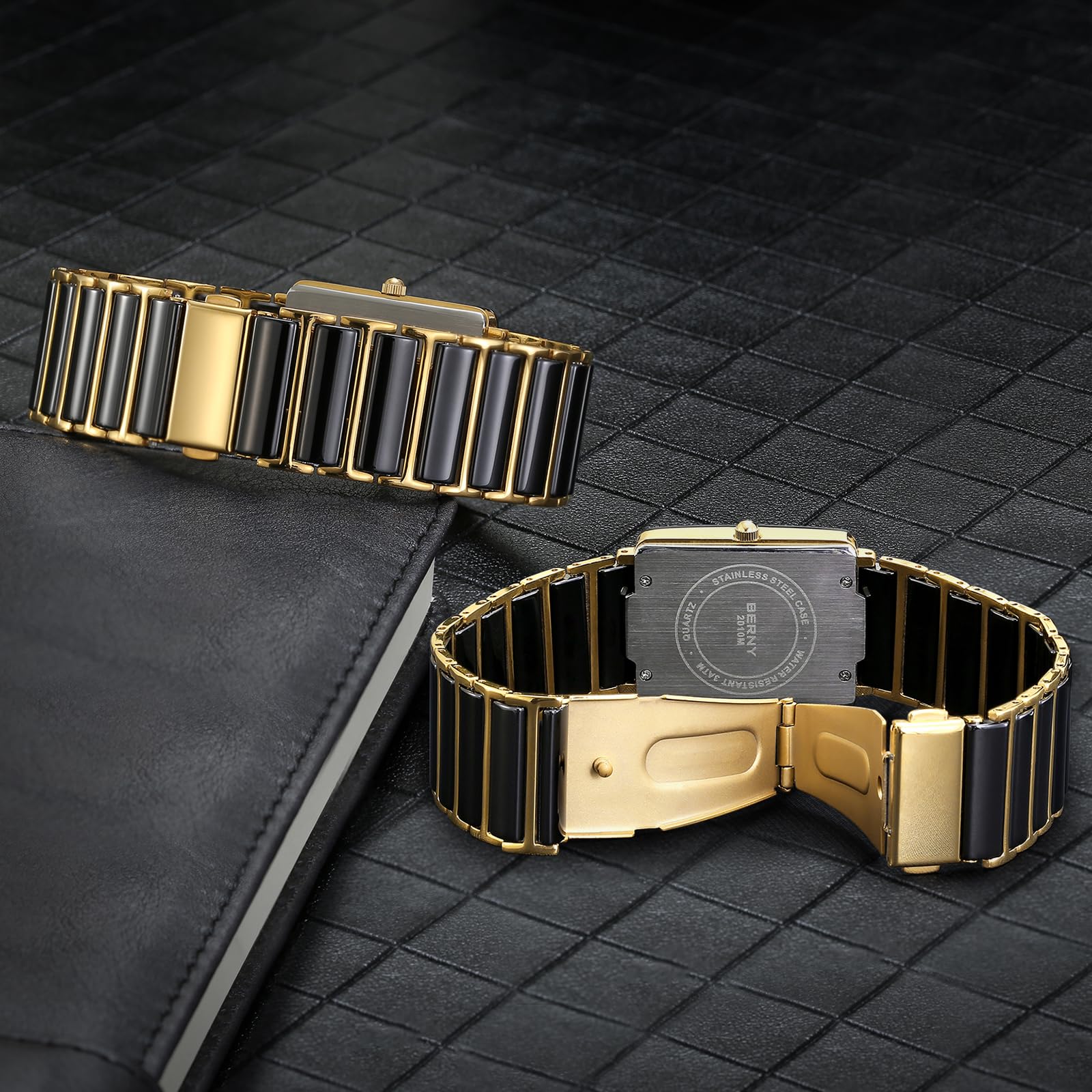 Berny orologio uomo ceramica rettangolare quarzo