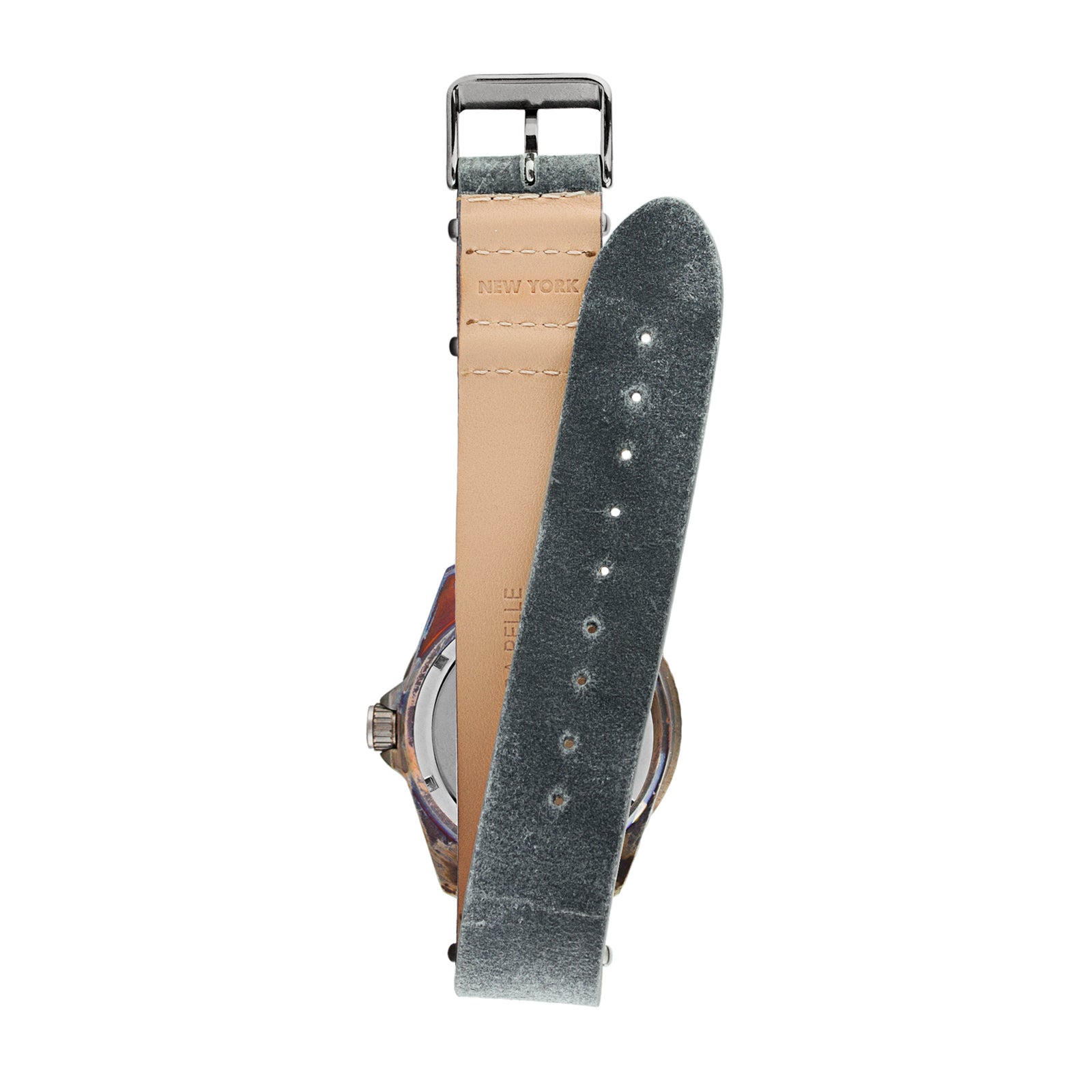 Out Of Order New York orologio GMT quarzo 44 mm pelle