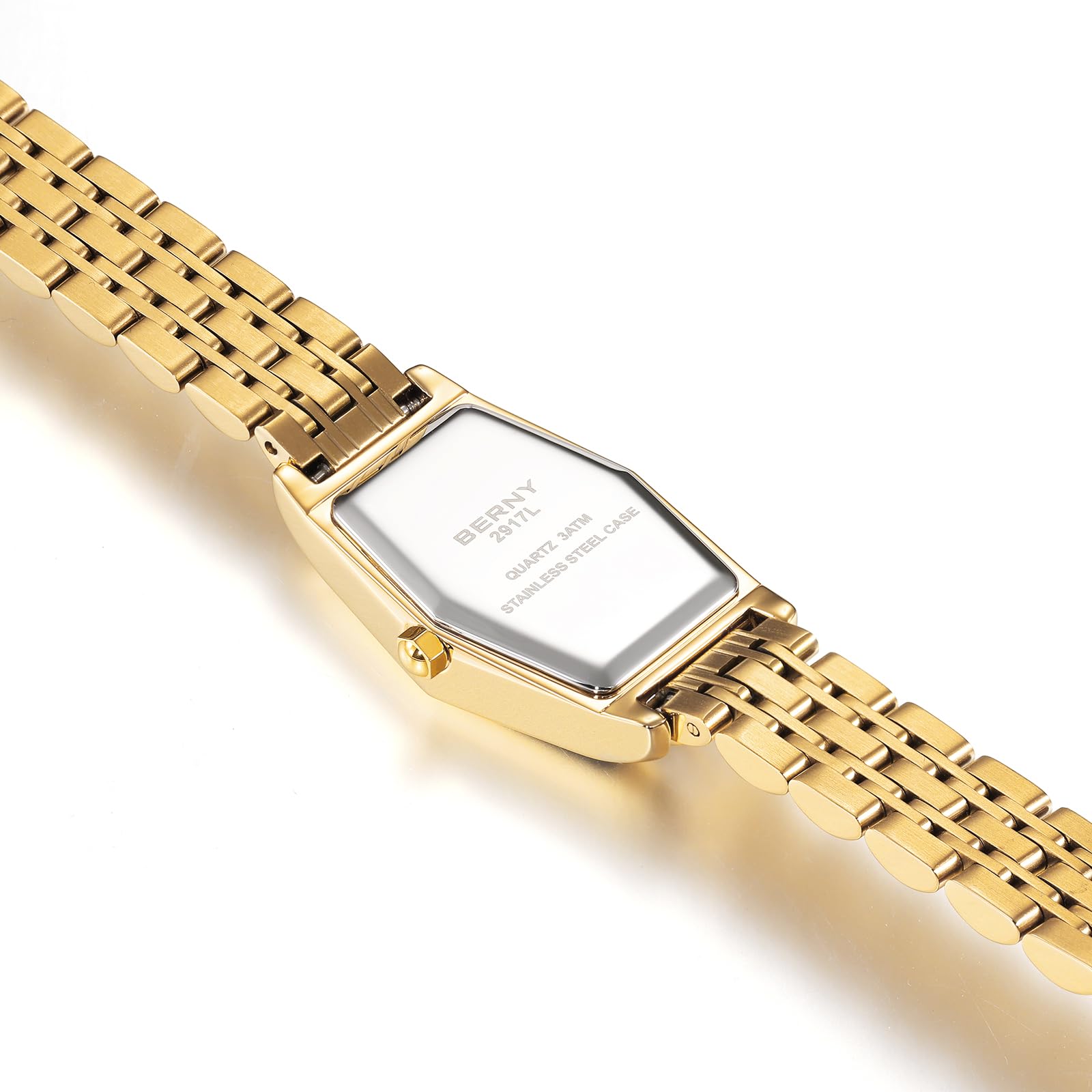 Berny Gold Orologio Donna Bianco Quarzo Esagonale
