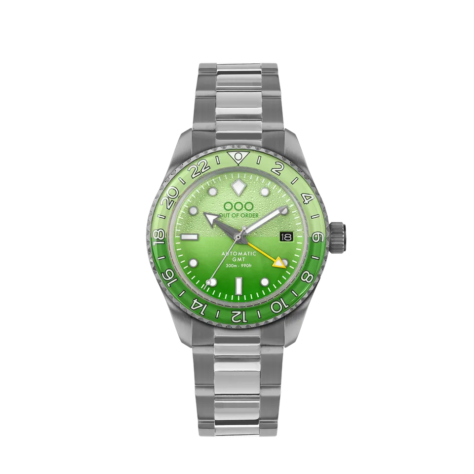 Out Of Order Shaker Midori orologio GMT 40 mm verde