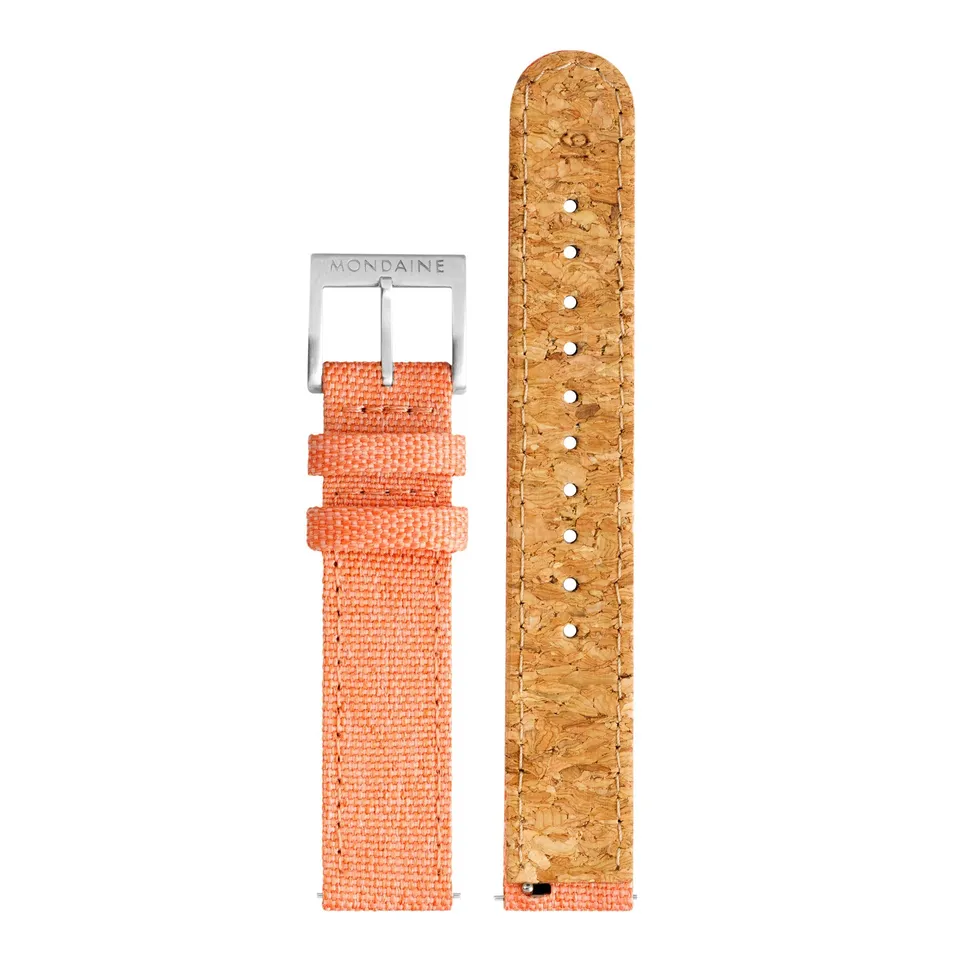 Mondaine Tela Arancione 16mm cinturino tessuto