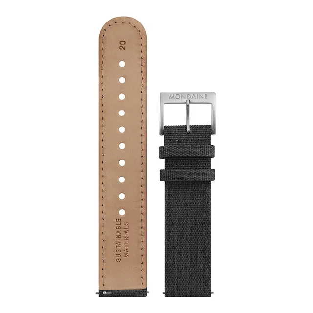 Mondaine Cinturino Tela Grigio 20 mm
