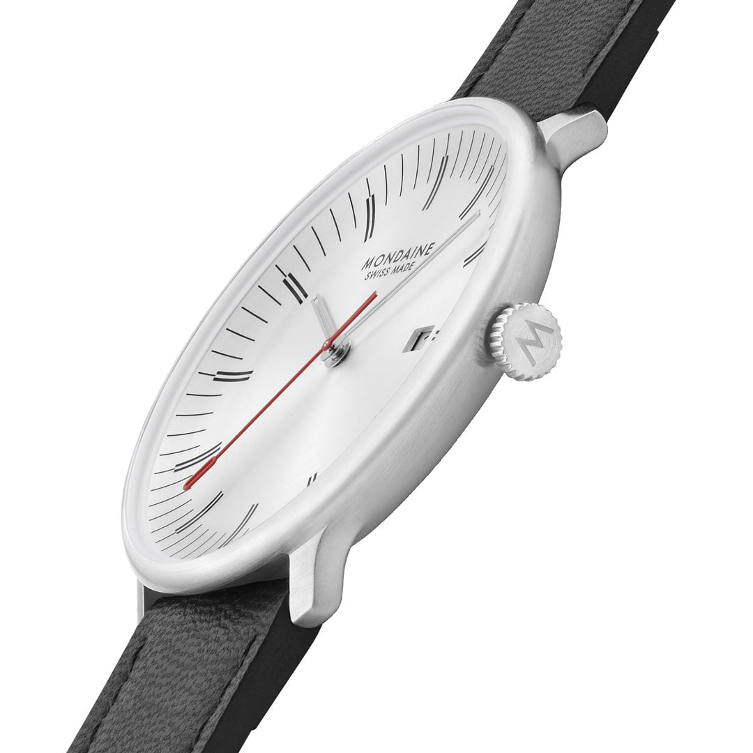 Mondaine Doppio Silver Orologio 41 mm Argento