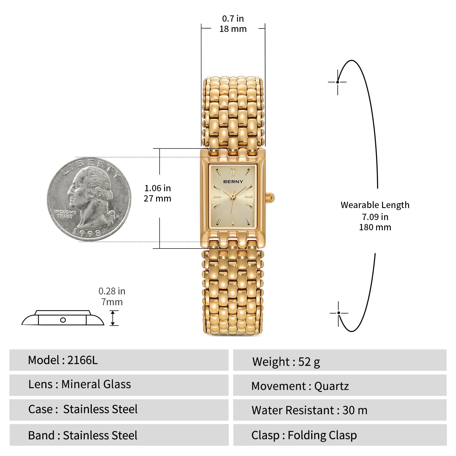 Berny Gold Collection orologio donna oro quarzo giallo