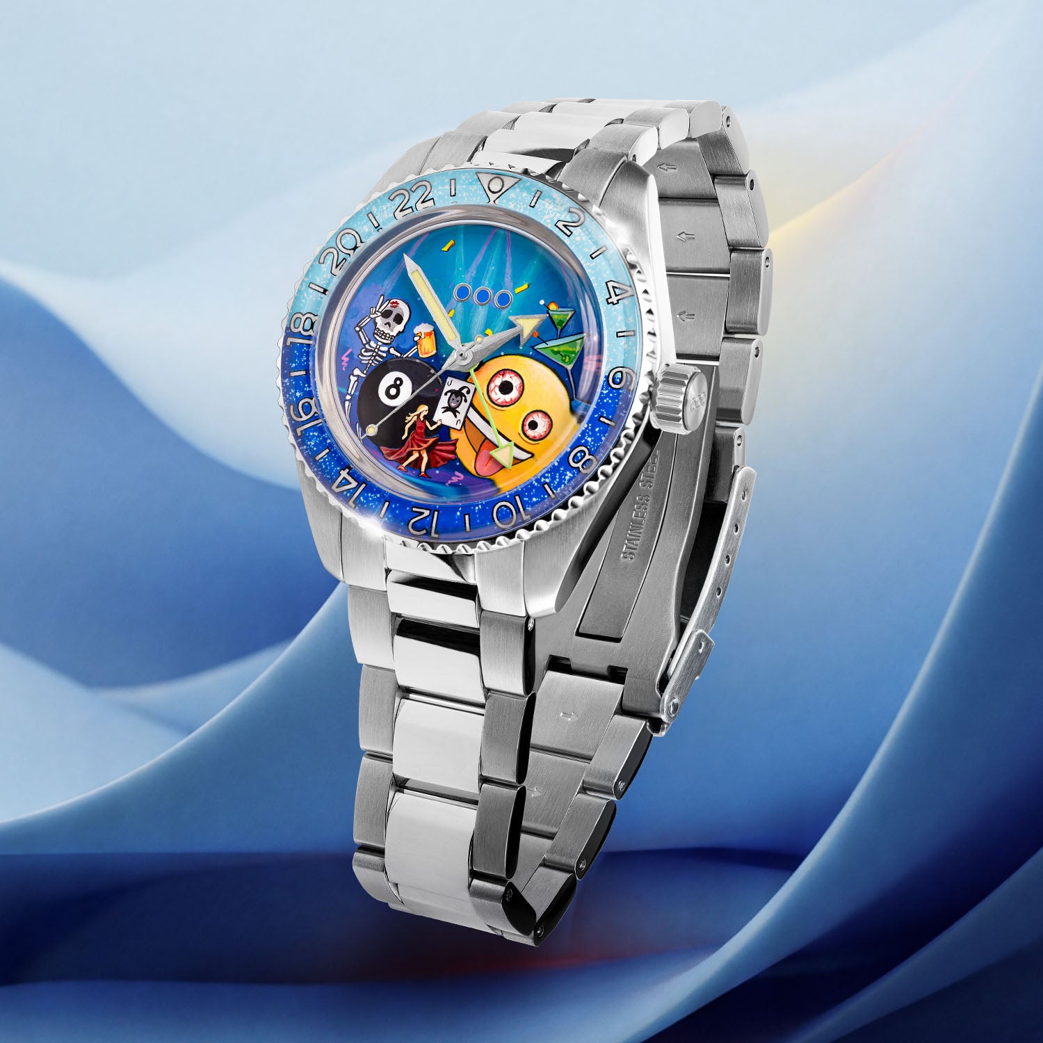 Out Of Order Shaker Happy Hour orologio GMT automatico