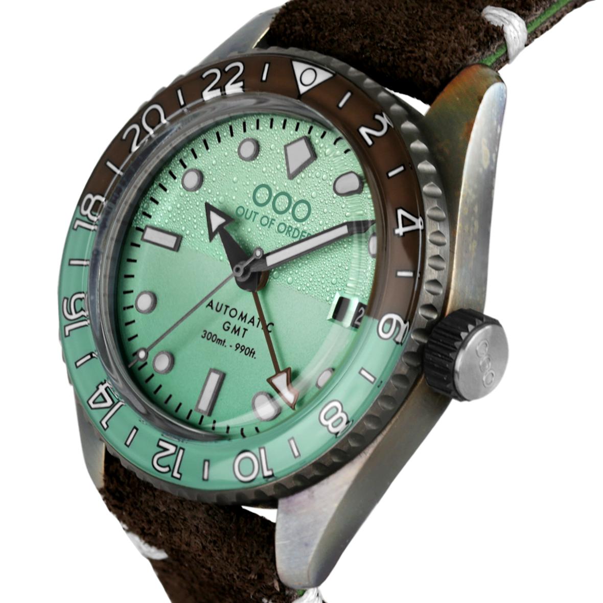 Out Of Order After 8 Orologio Automatico GMT 40mm Verde