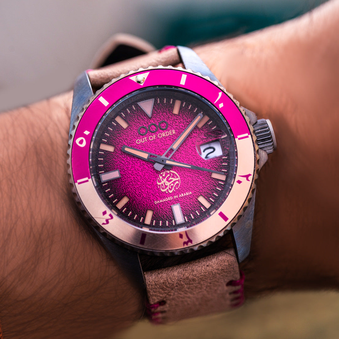Out Of Order Quaranta Arjwan orologio rosa 40 mm