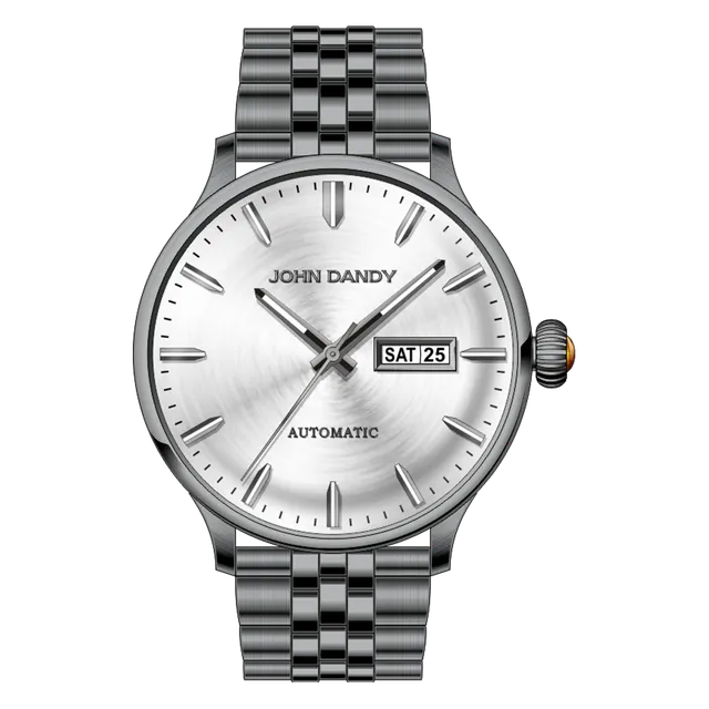 John Dandy JD2571M orologio automatico nero argento