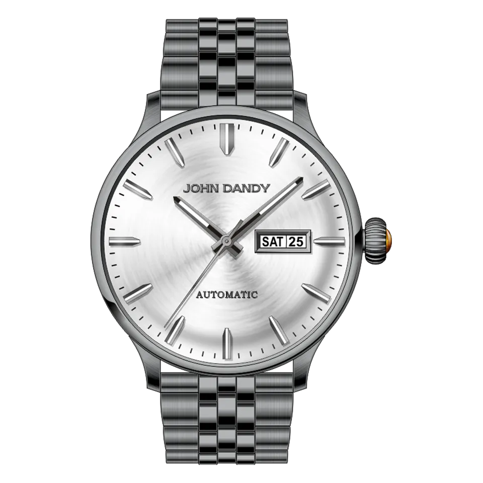 John Dandy JD2571M orologio automatico nero argento