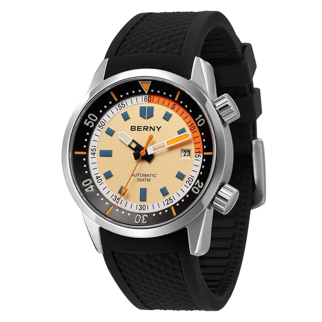 Berny Diver Orologio Uomo Automatico 20ATM Silicone
