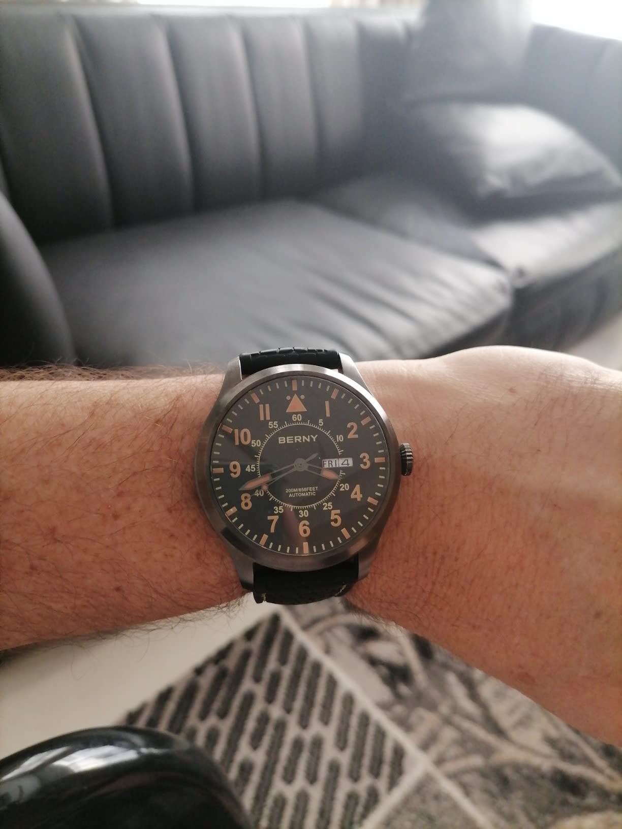 Berny Aviation Orologio da Polso Automatico 20ATM Zaffiro