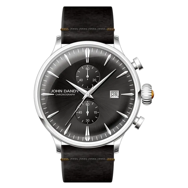 John Dandy JD2608 cronografo uomo quadrante nero
