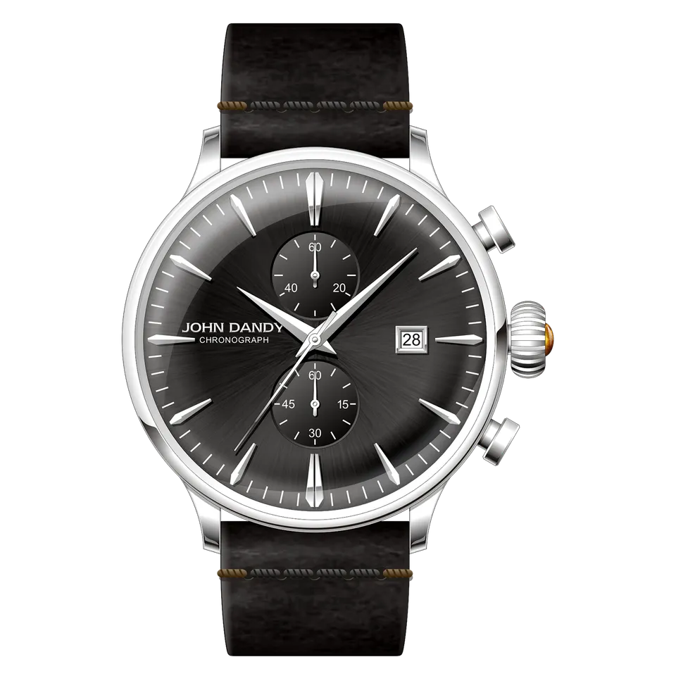 John Dandy JD2608 cronografo uomo quadrante nero
