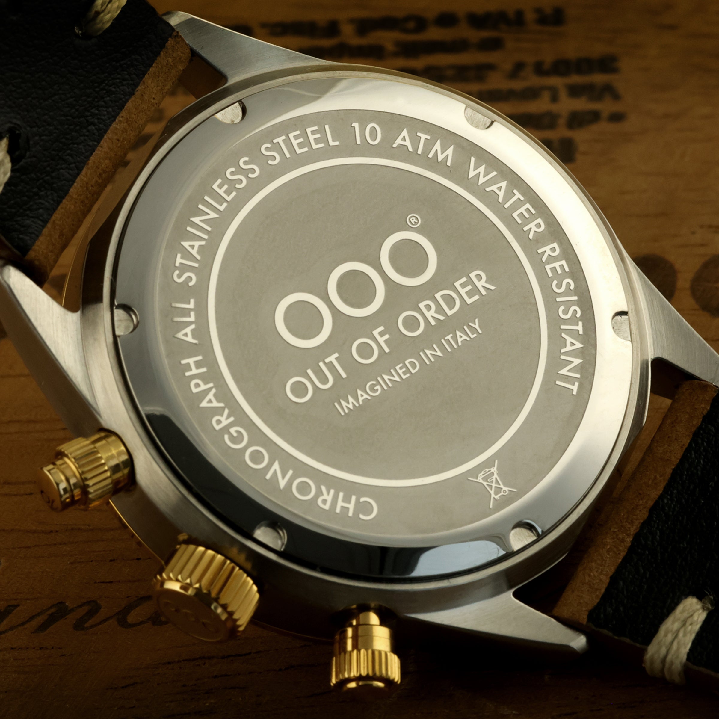 Out Of Order Golden Shadow cronografo 42mm oro ultra brushed