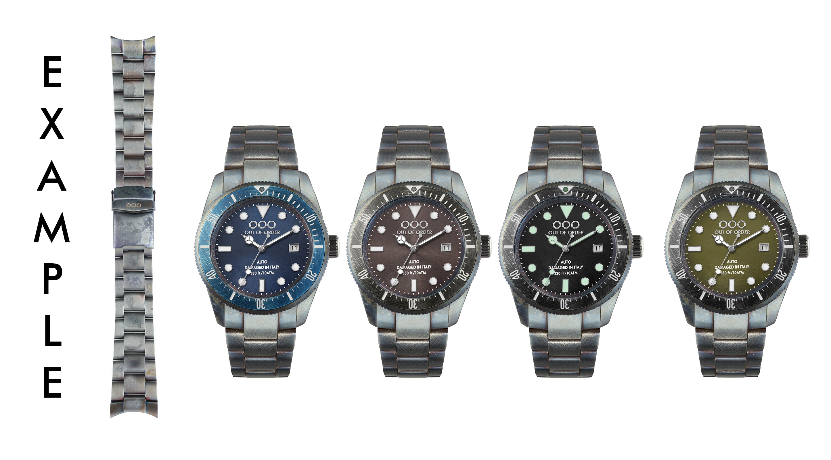 Out Of Order Auto cinturino acciaio 22 mm GMT Limited