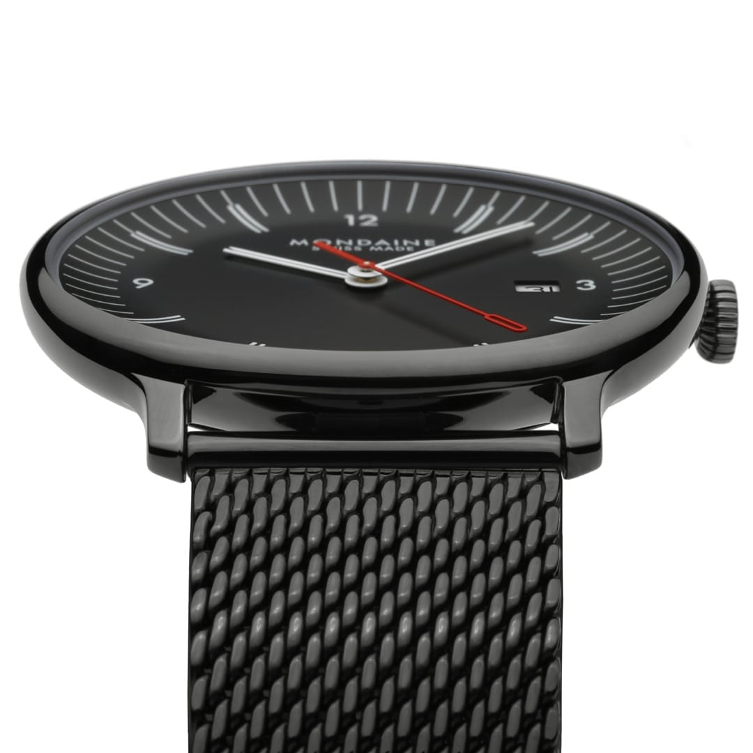 Mondaine Doppio MLE.41220.SM orologio nero 41 mm