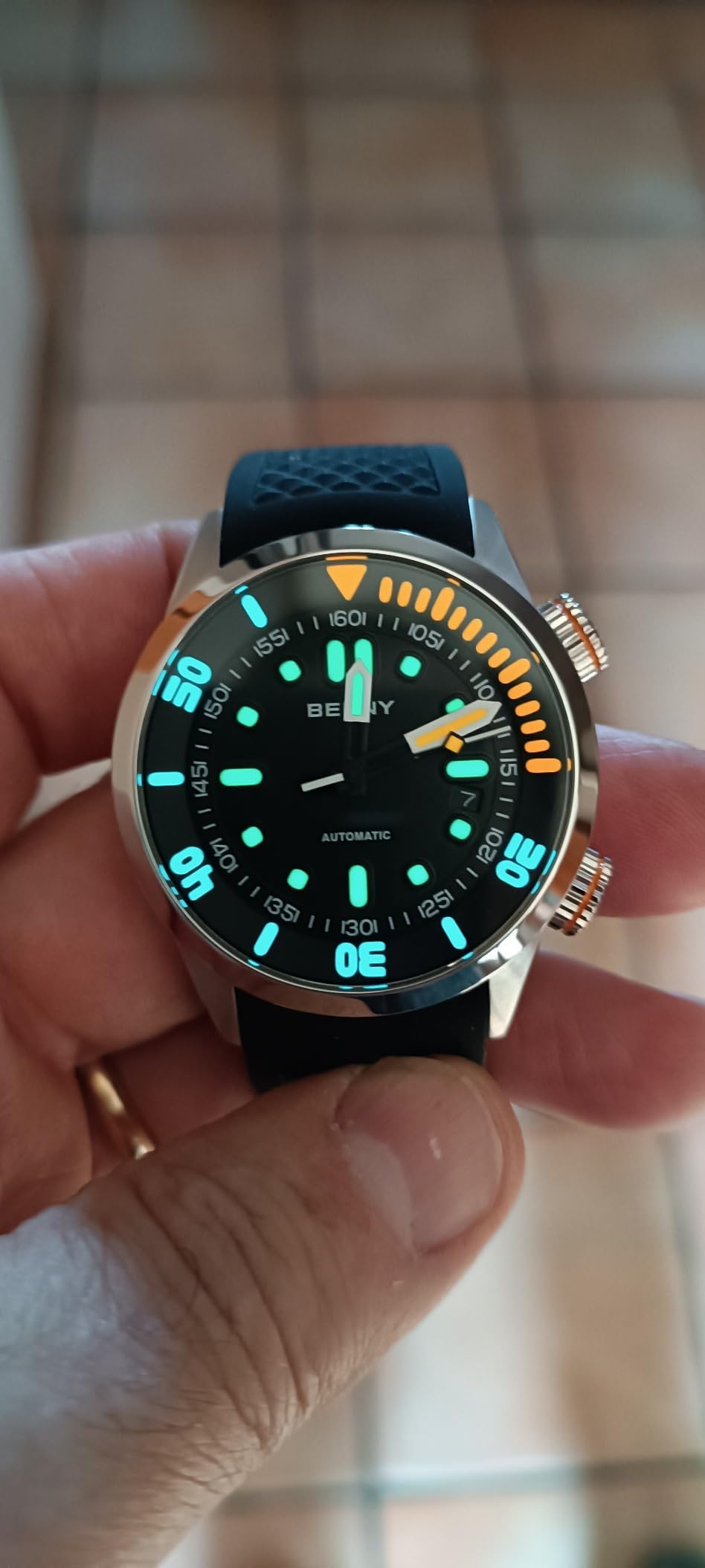 Berny Diver Collection orologio automatico nero 200M