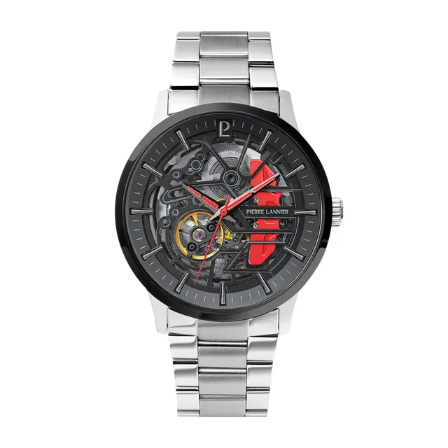 Pierre Lannier Paddock orologio automatico 43 mm acciaio