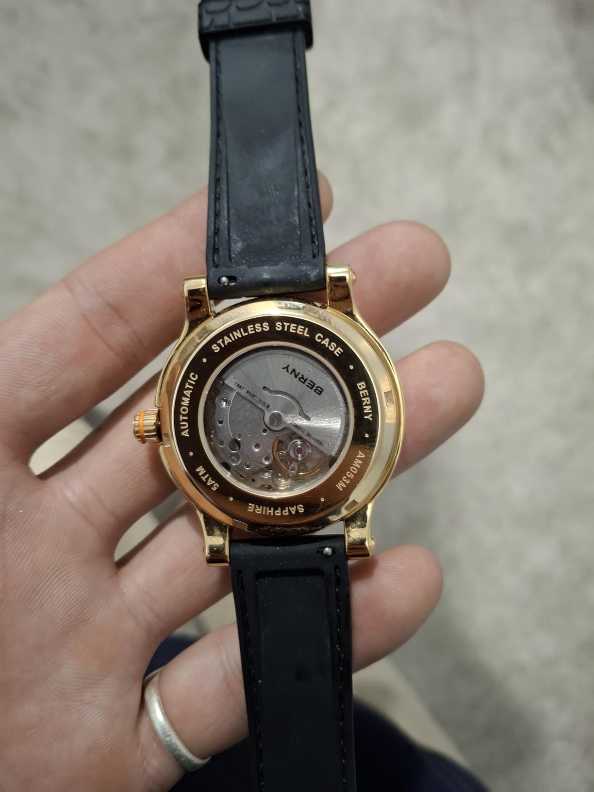 Berny AM053VM Orologio Uomo Automatico Argento Rosso