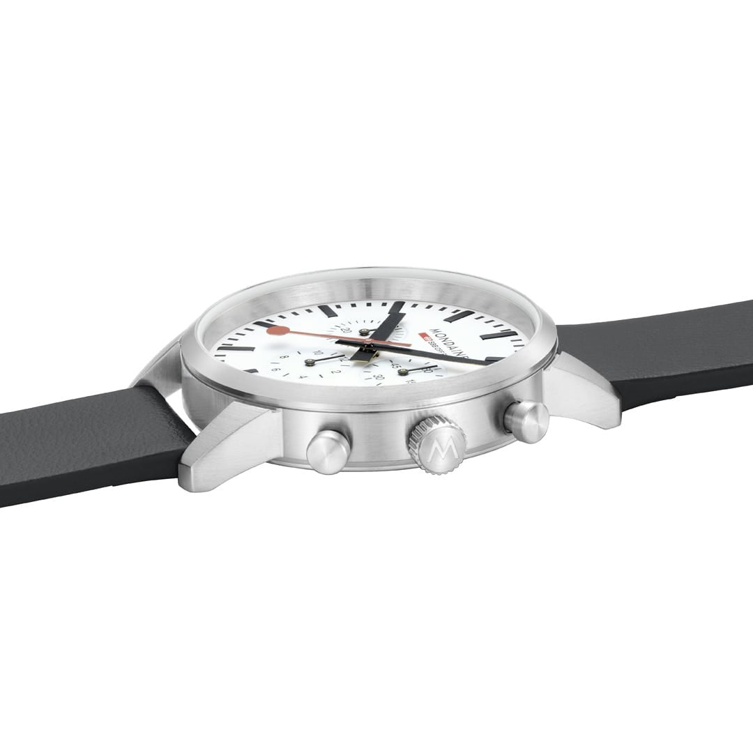 Mondaine Neo orologio cronografo 41mm bianco