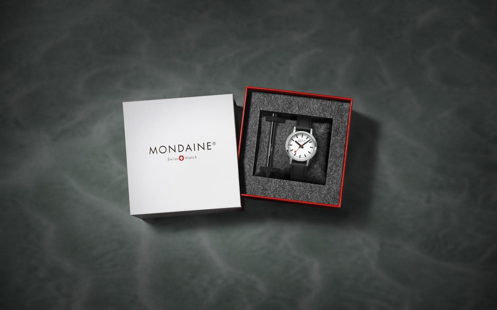 Mondaine Stop2go Bianco Backlight orologio 34 mm acciaio