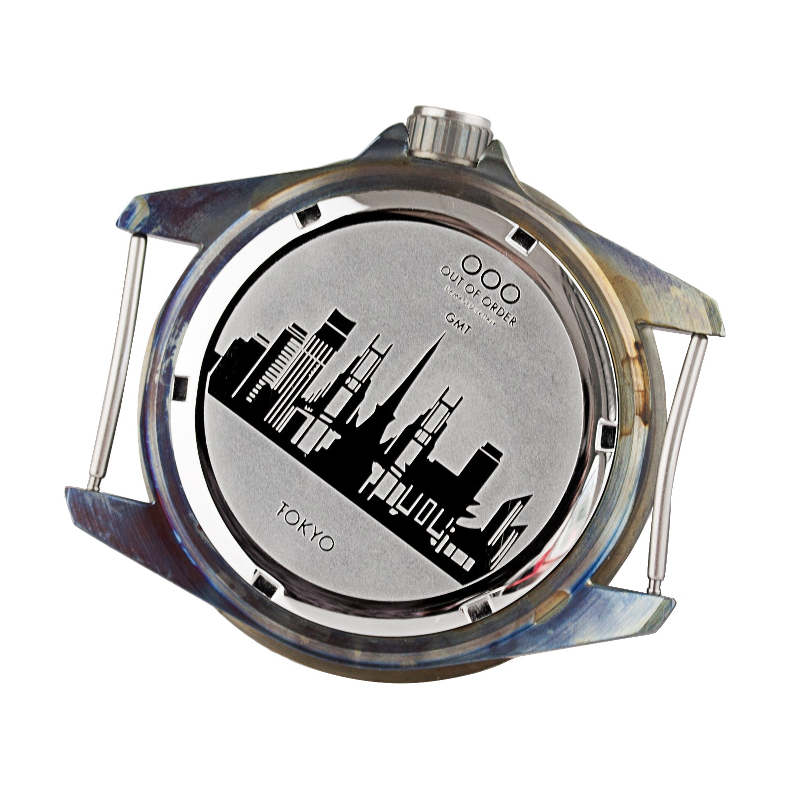 Out Of Order GMT Tokyo orologio 44mm pelle secondo fuso