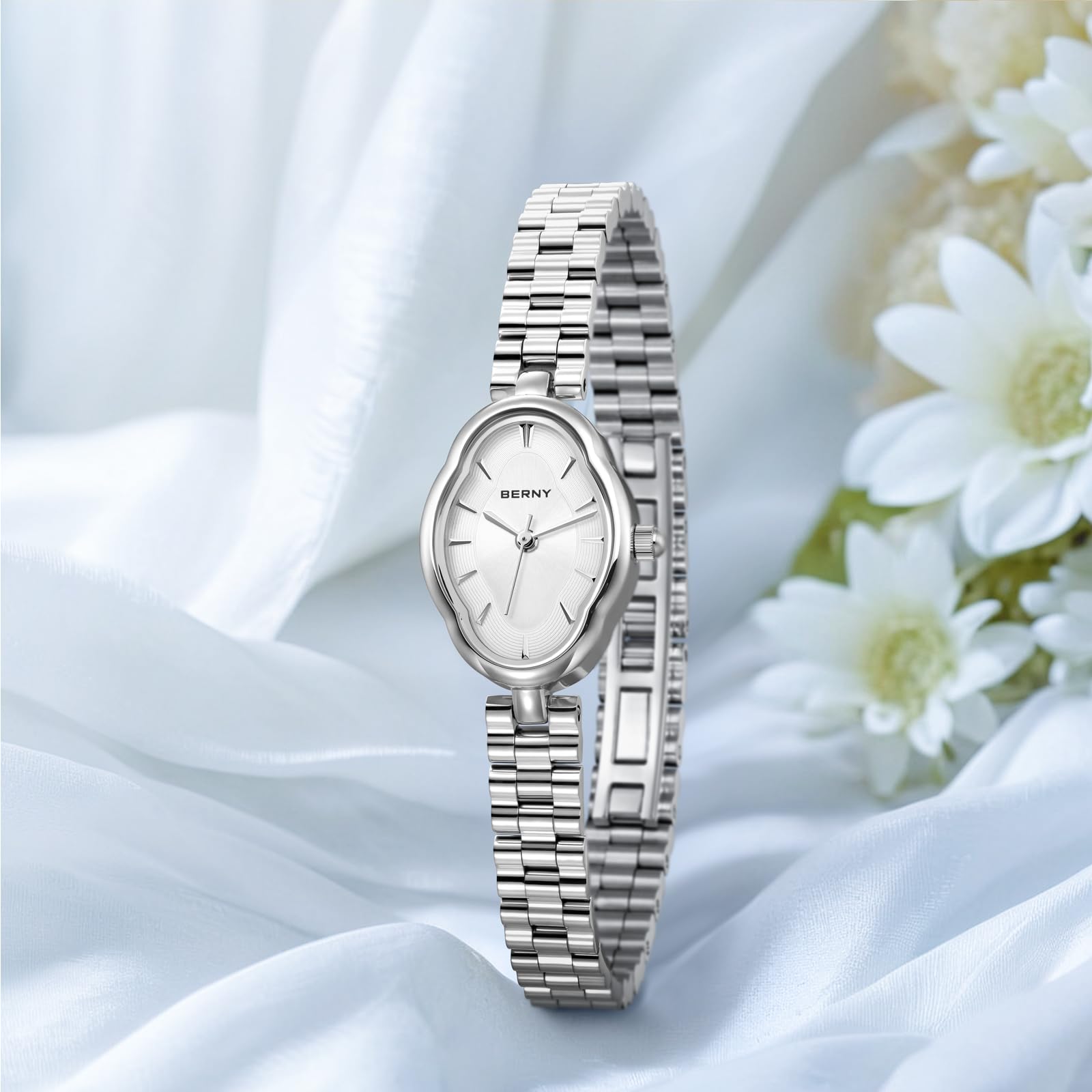 Berny Quarzo Orologio Donna Bianco 3ATM Elegante