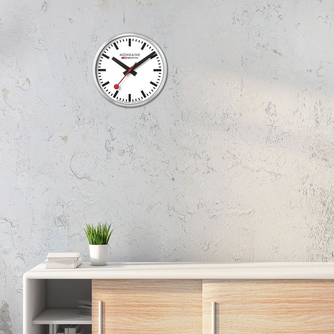 Mondaine orologio da parete 40 cm argento quarzo