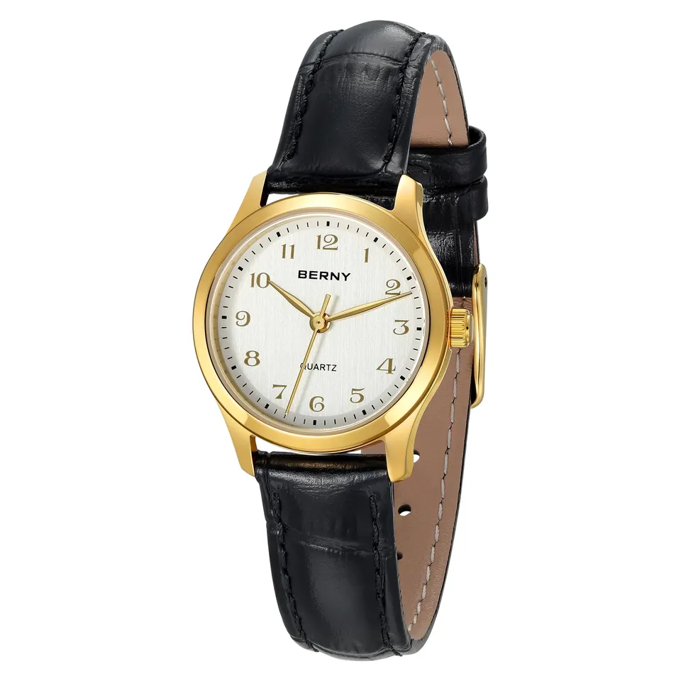 Berny Vintage Orologio Donna Grigio Chiaro Numeri Arabi