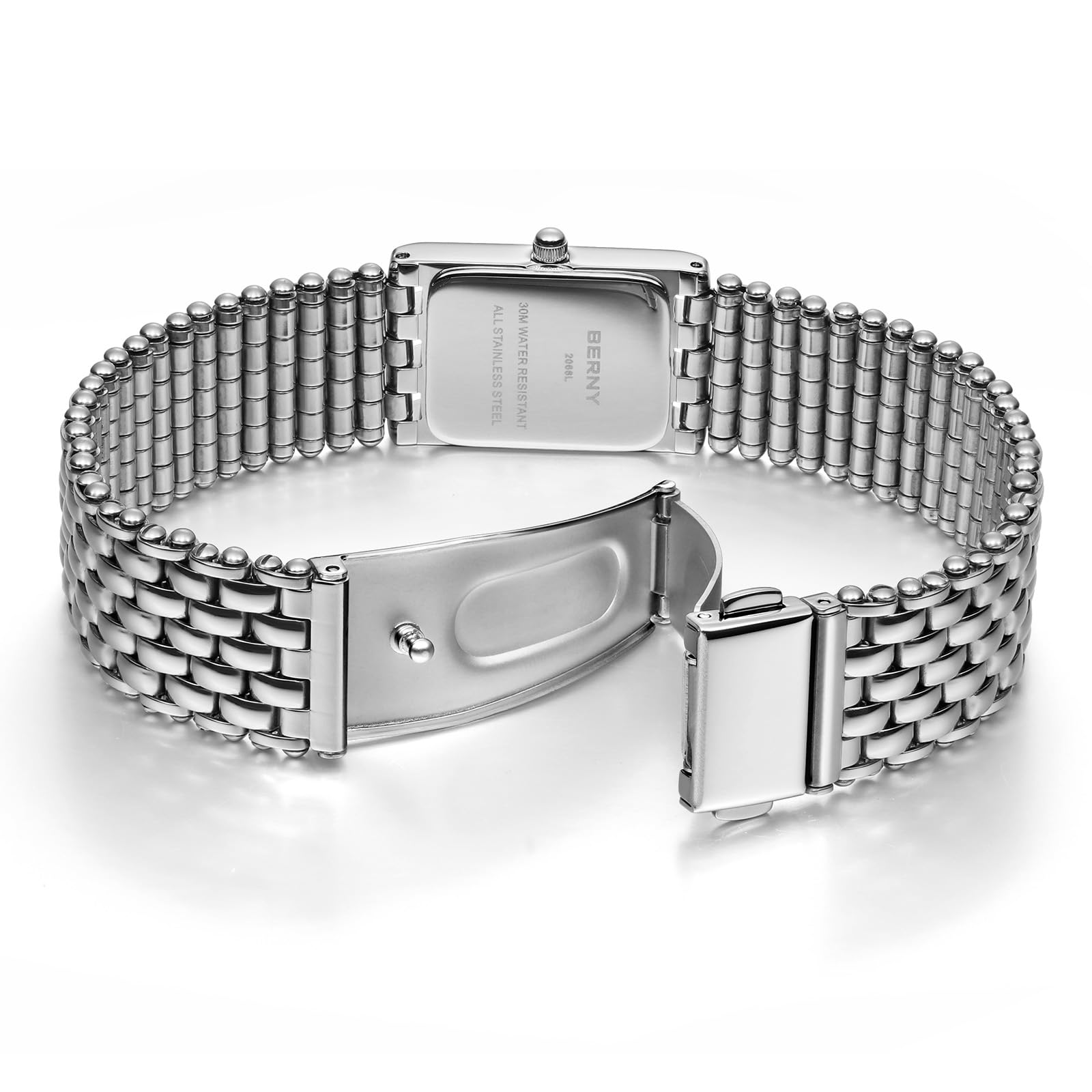 Berny orologio quarzo donna acciaio bianco piccolo