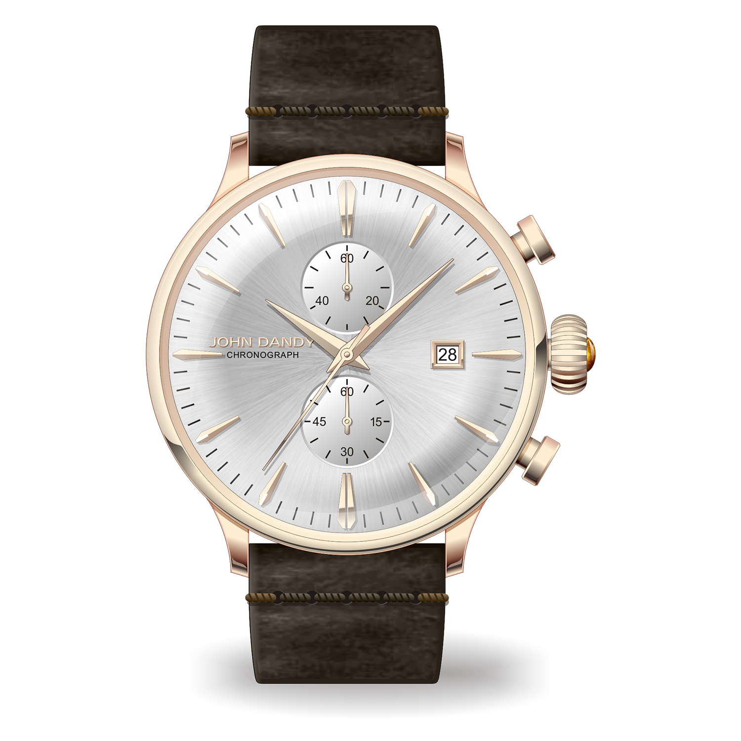 John Dandy JD2608 cronografo uomo quadrante nero