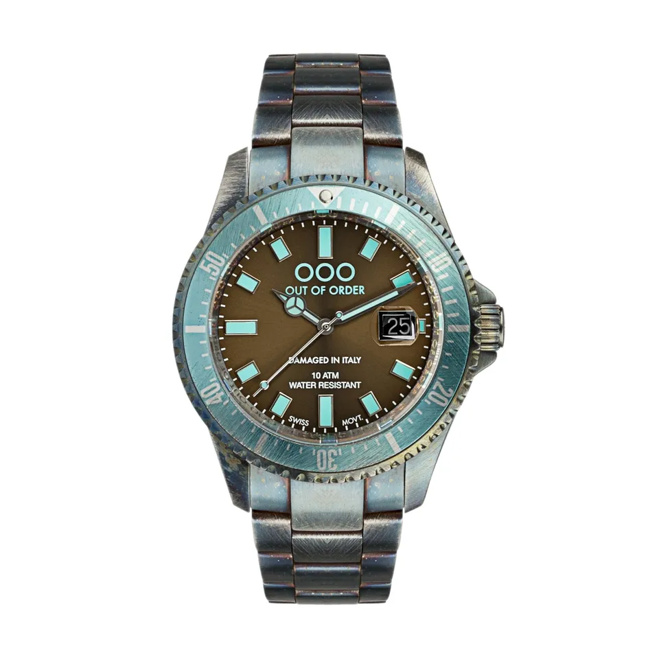 Out Of Order Casanova orologio quarzo 44 mm marrone