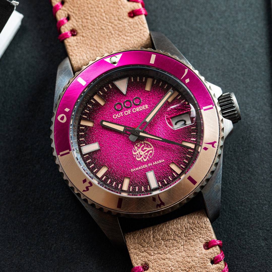Out Of Order Quaranta Arjwan orologio rosa 40 mm