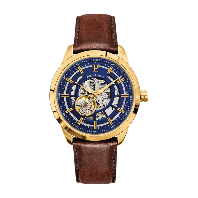 Pierre Lannier Automatic orologio automatico blu oro 44 mm