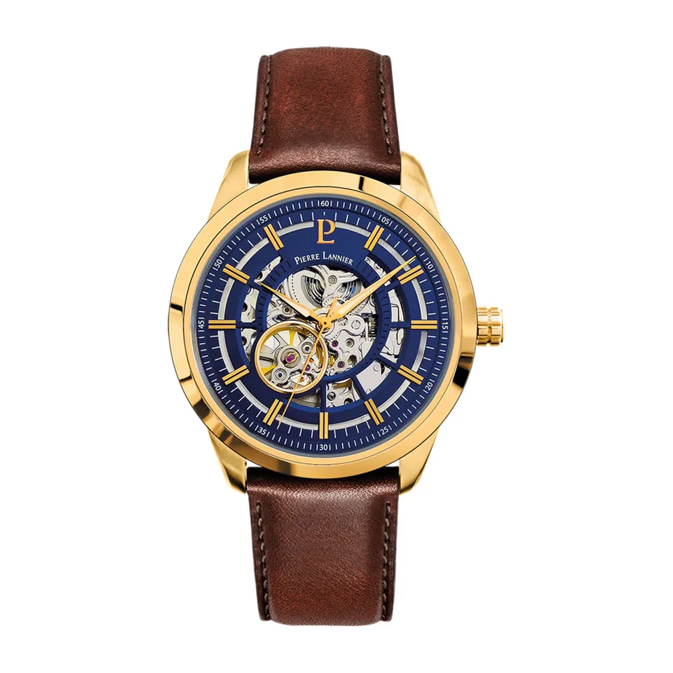 Pierre Lannier Automatic orologio automatico blu oro 44 mm