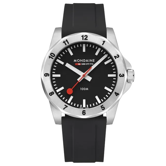 Mondaine Numeri orologio 42 mm nero silicone