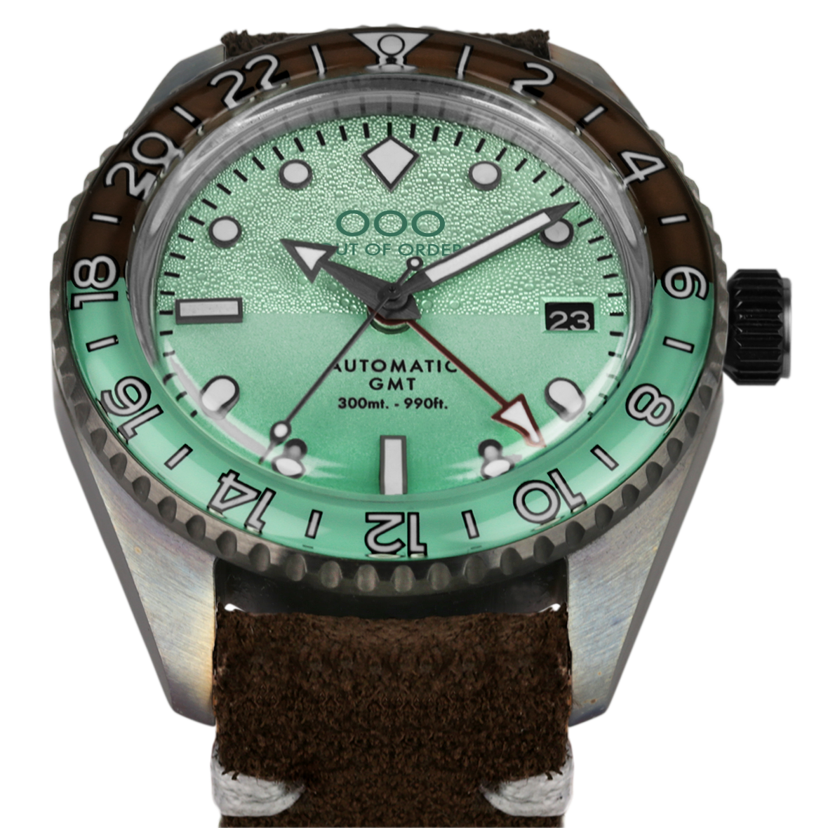 Out Of Order After 8 Orologio Automatico GMT 40mm Verde