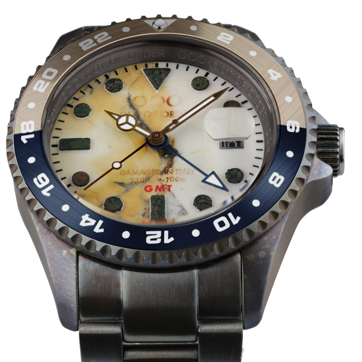 Out Of Order GMT White House orologio bianco 44mm acciaio