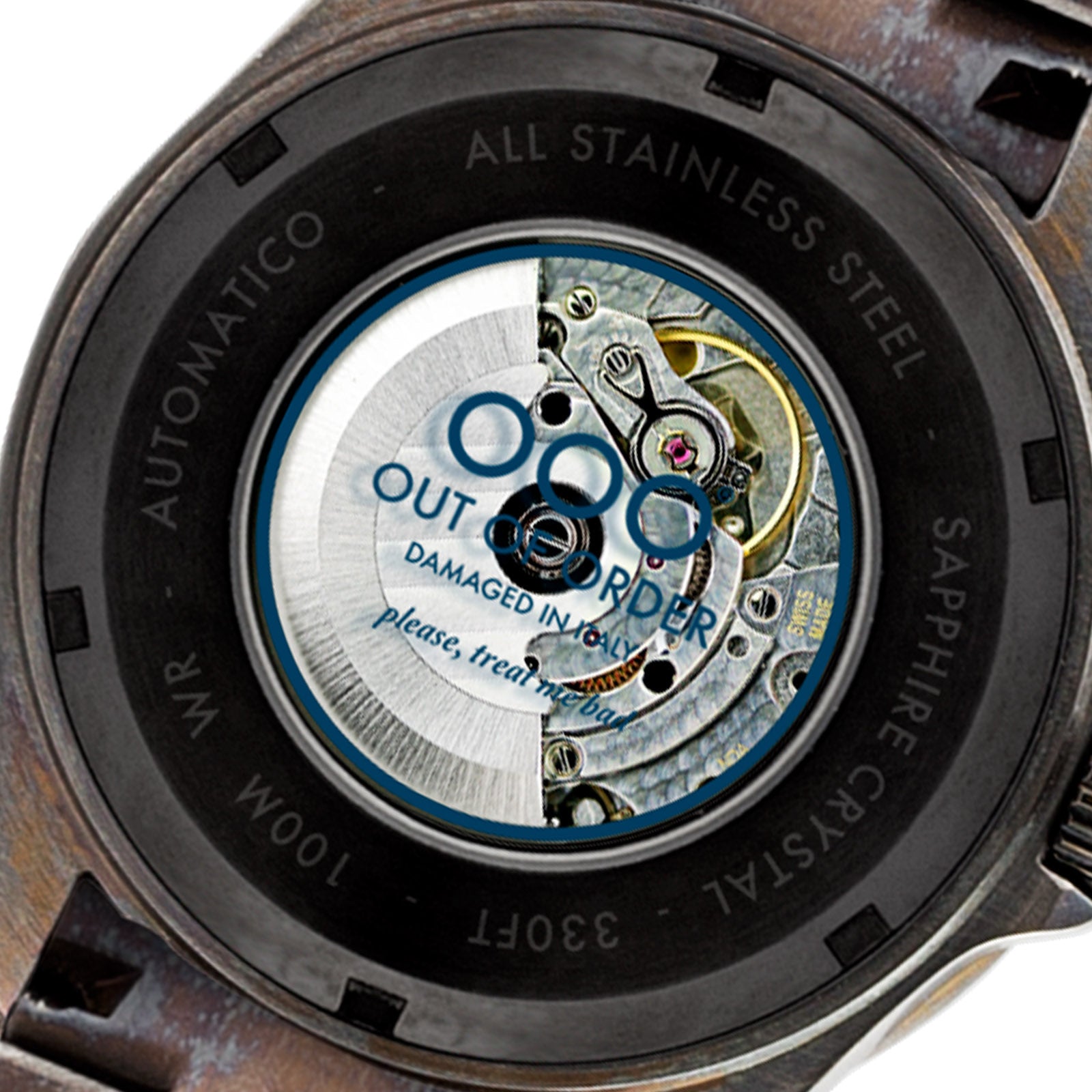 Out Of Order Swiss Automatico Blue Orologio 44mm Acciaio