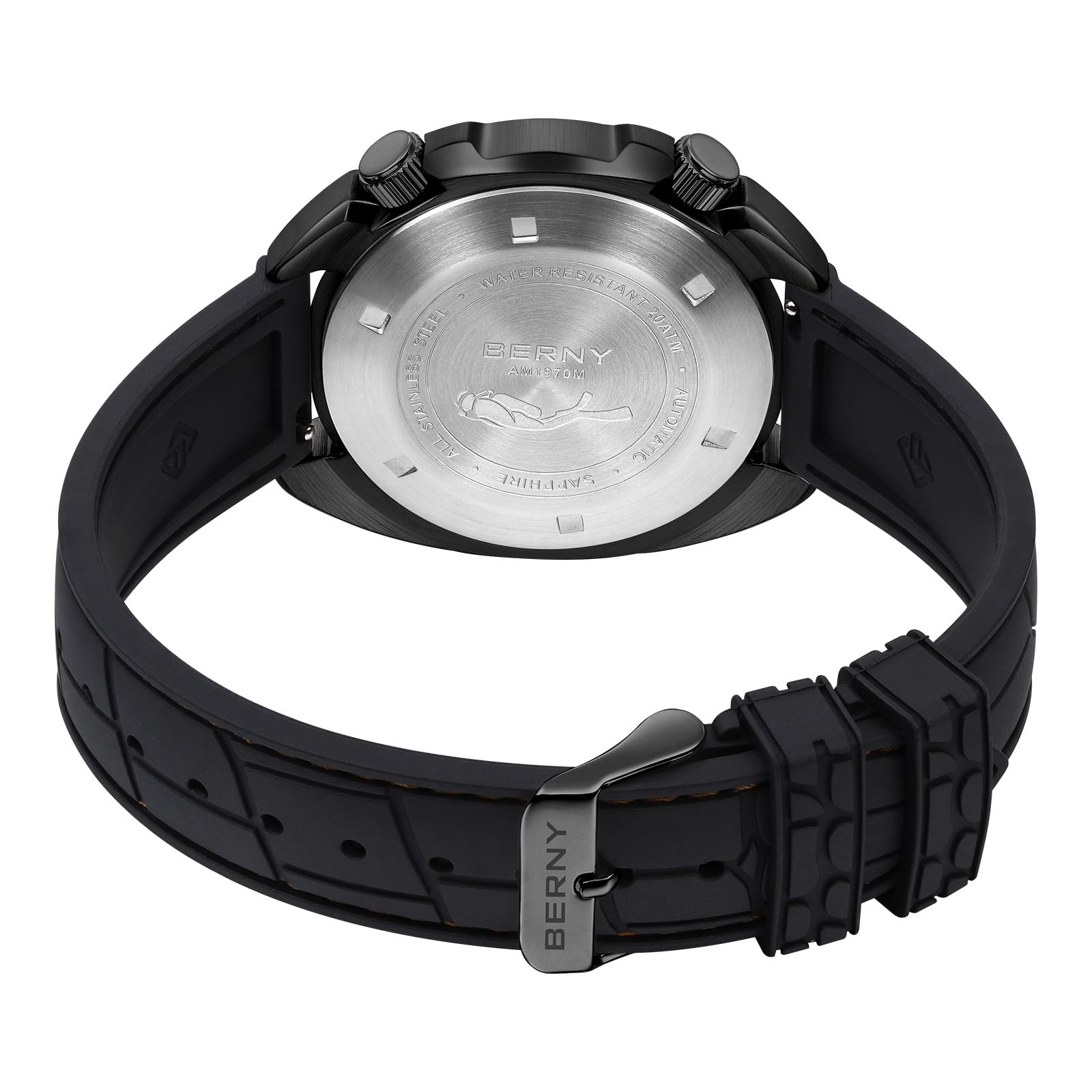 Berny Diver orologio automatico uomo giallo 200M