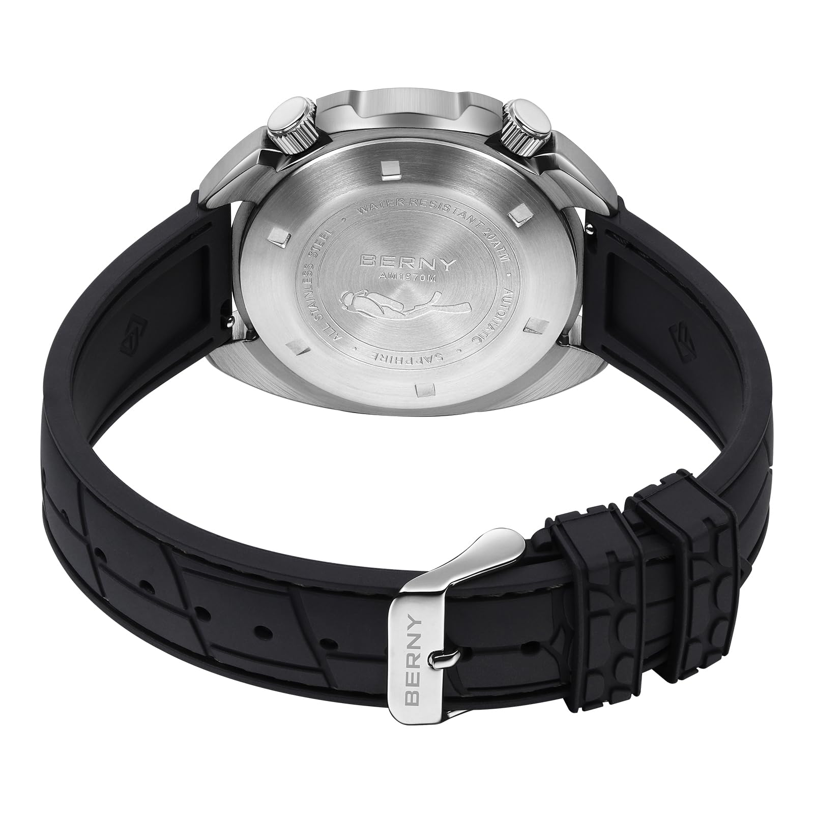 Berny Diver 200M Orologio Uomo Automatico Giallo Zaffiro