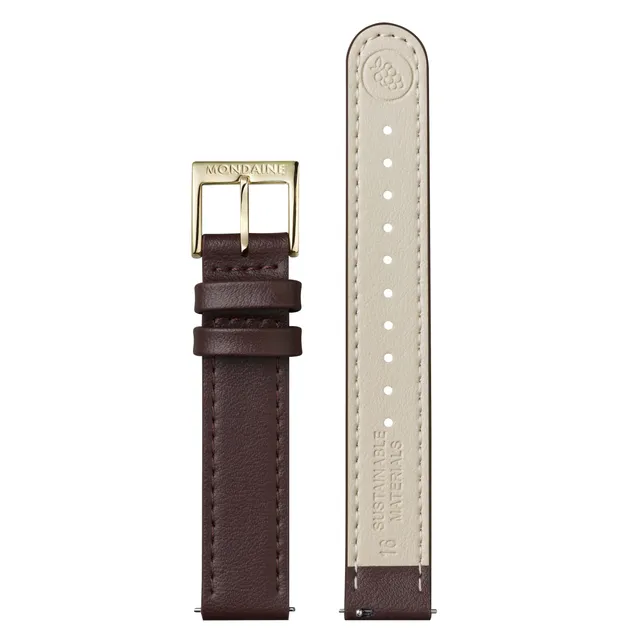 Mondaine cinturino orologio 16mm ecopelle marrone