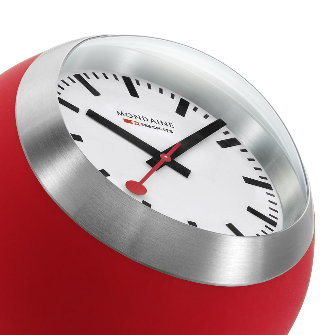 Mondaine Globe orologio da tavolo 60 mm rosso silicone