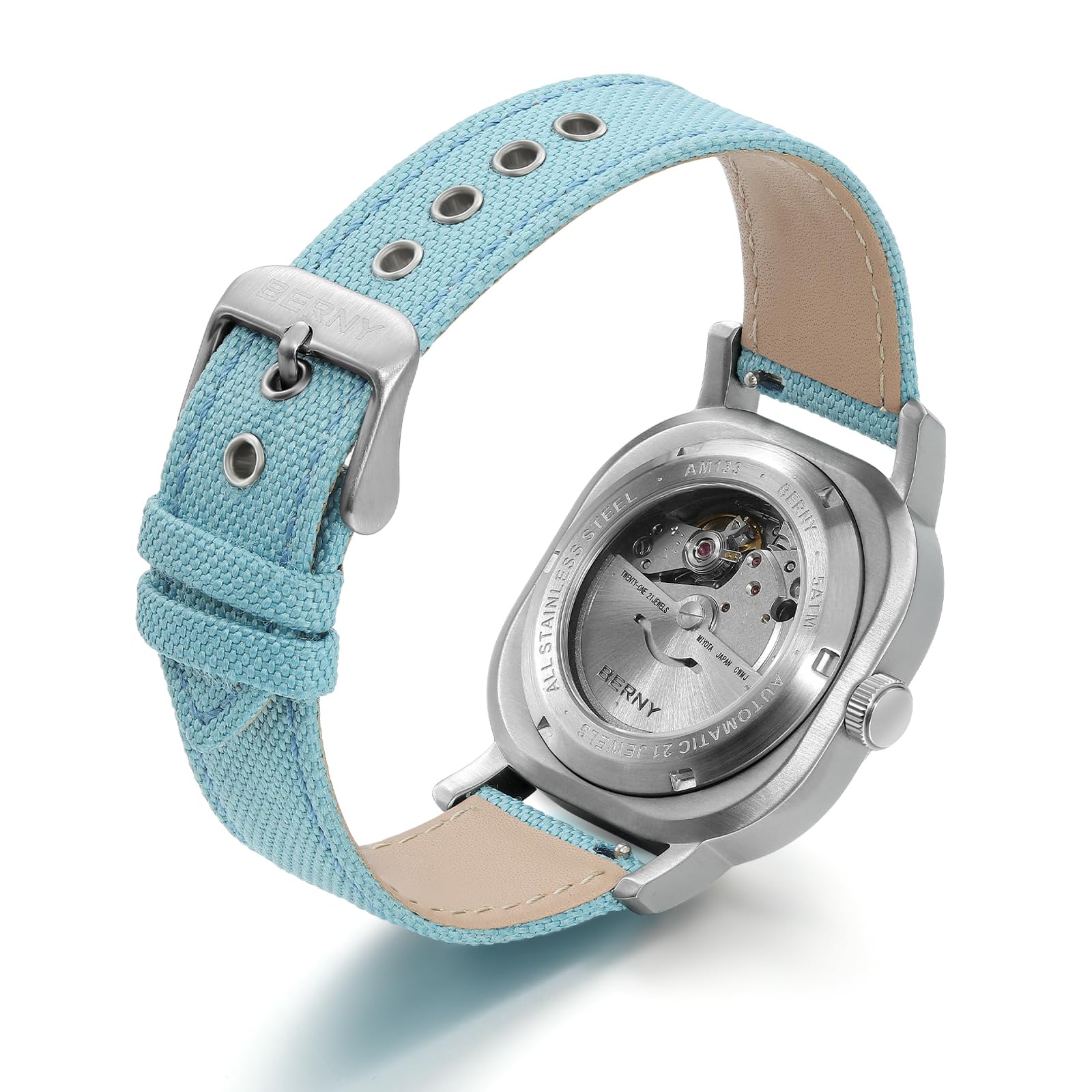 Berny Orologio Donna Azzurro Automatico Acciaio