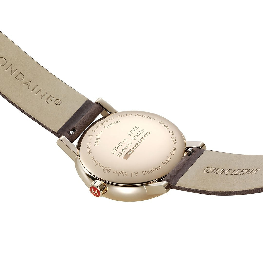 Mondaine Evo2 Big 40mm orologio oro rosé quarzo