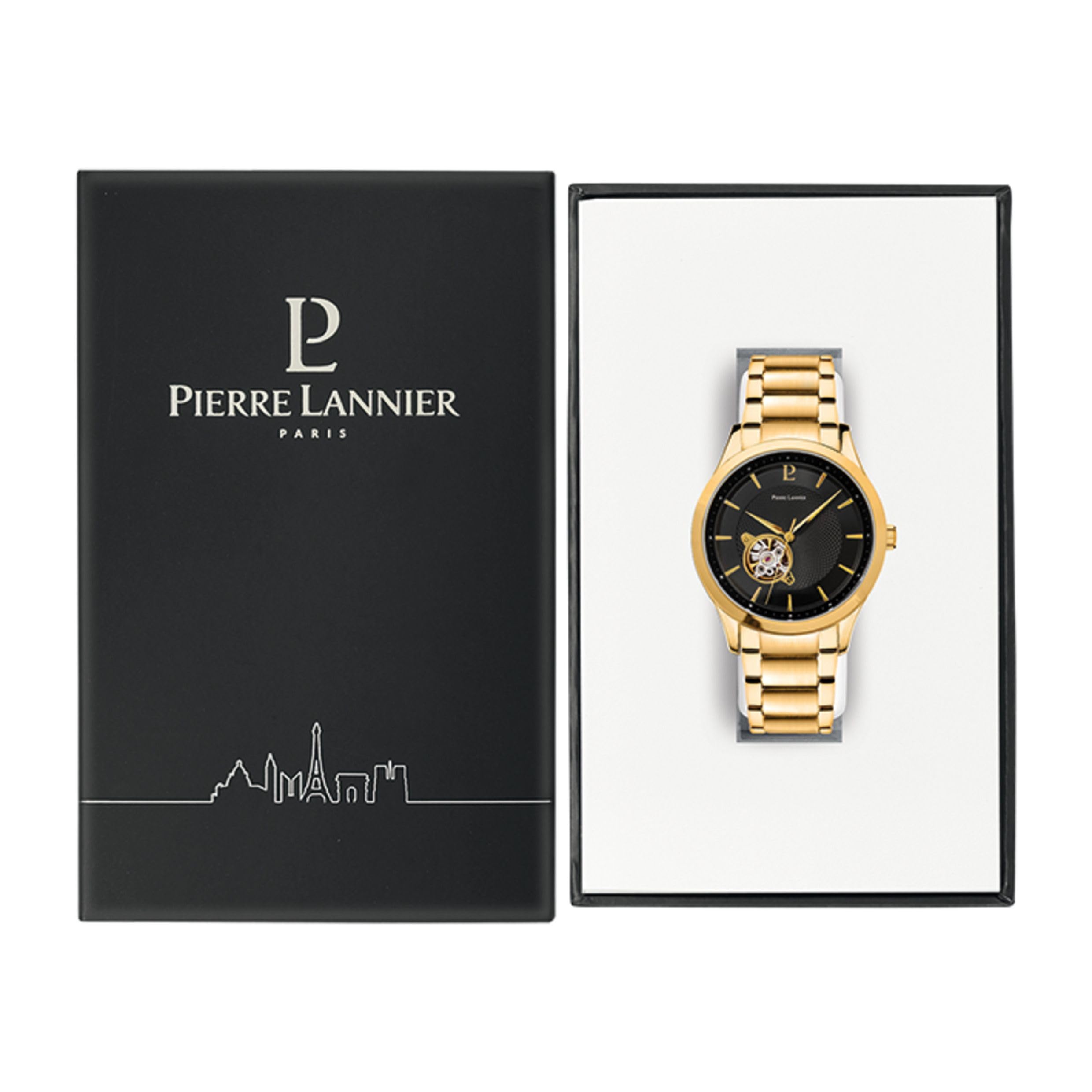 Pierre Lannier Fleuret orologio automatico nero 42,5 mm