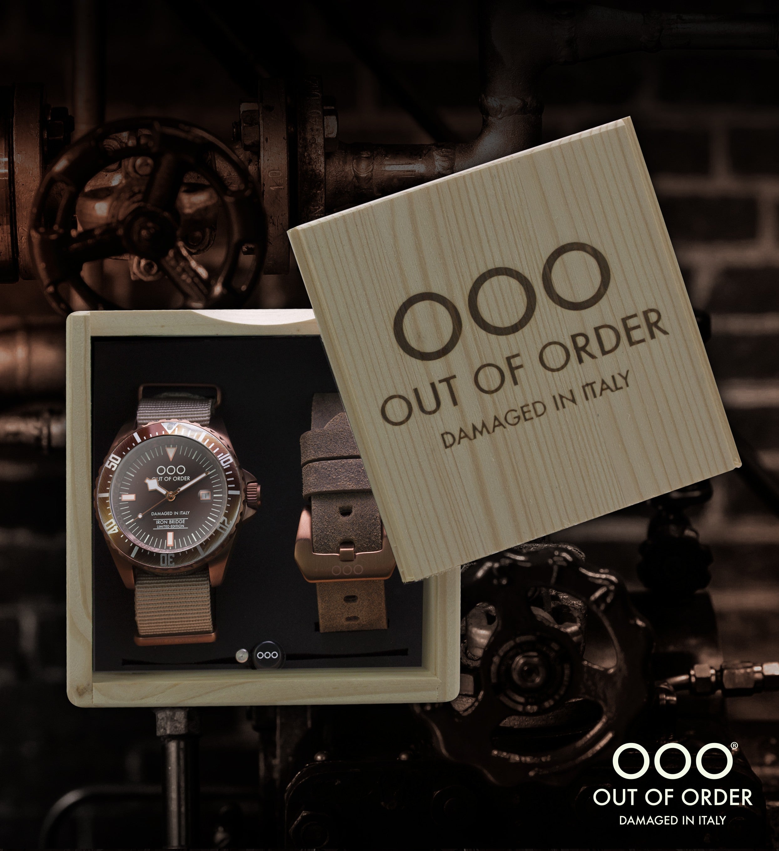 Out Of Order Automatico Brownstone orologio automatico 44 mm bronzo