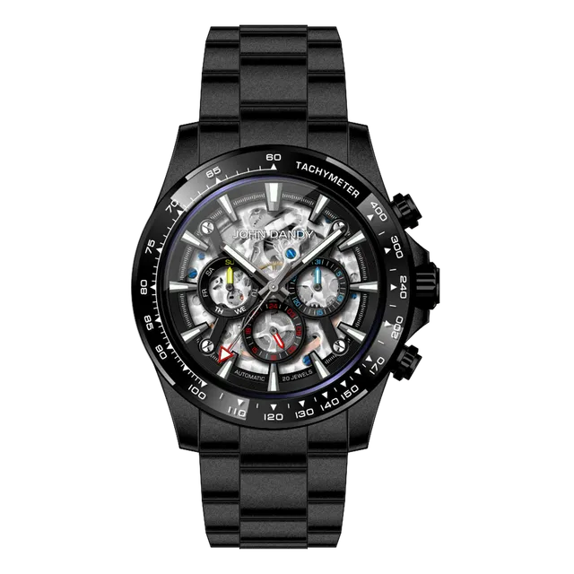 John Dandy JD4546 orologio automatico uomo nero