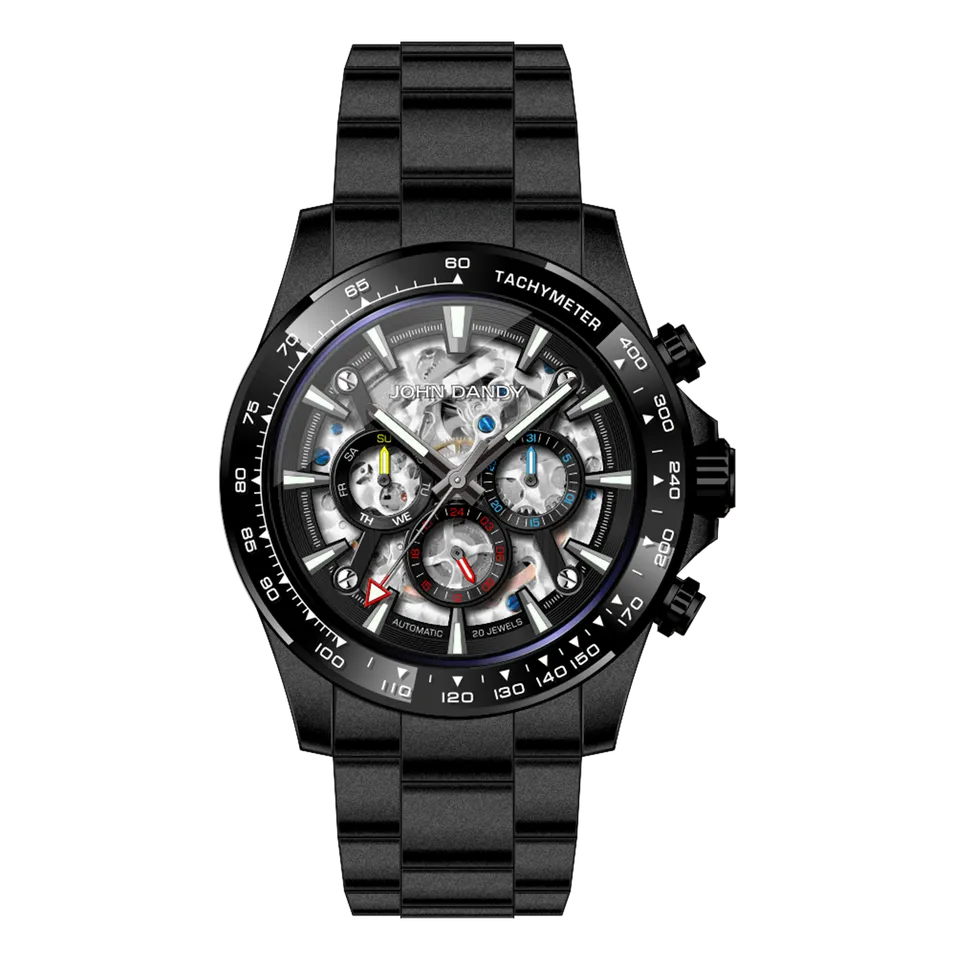 John Dandy JD4546 orologio automatico uomo nero