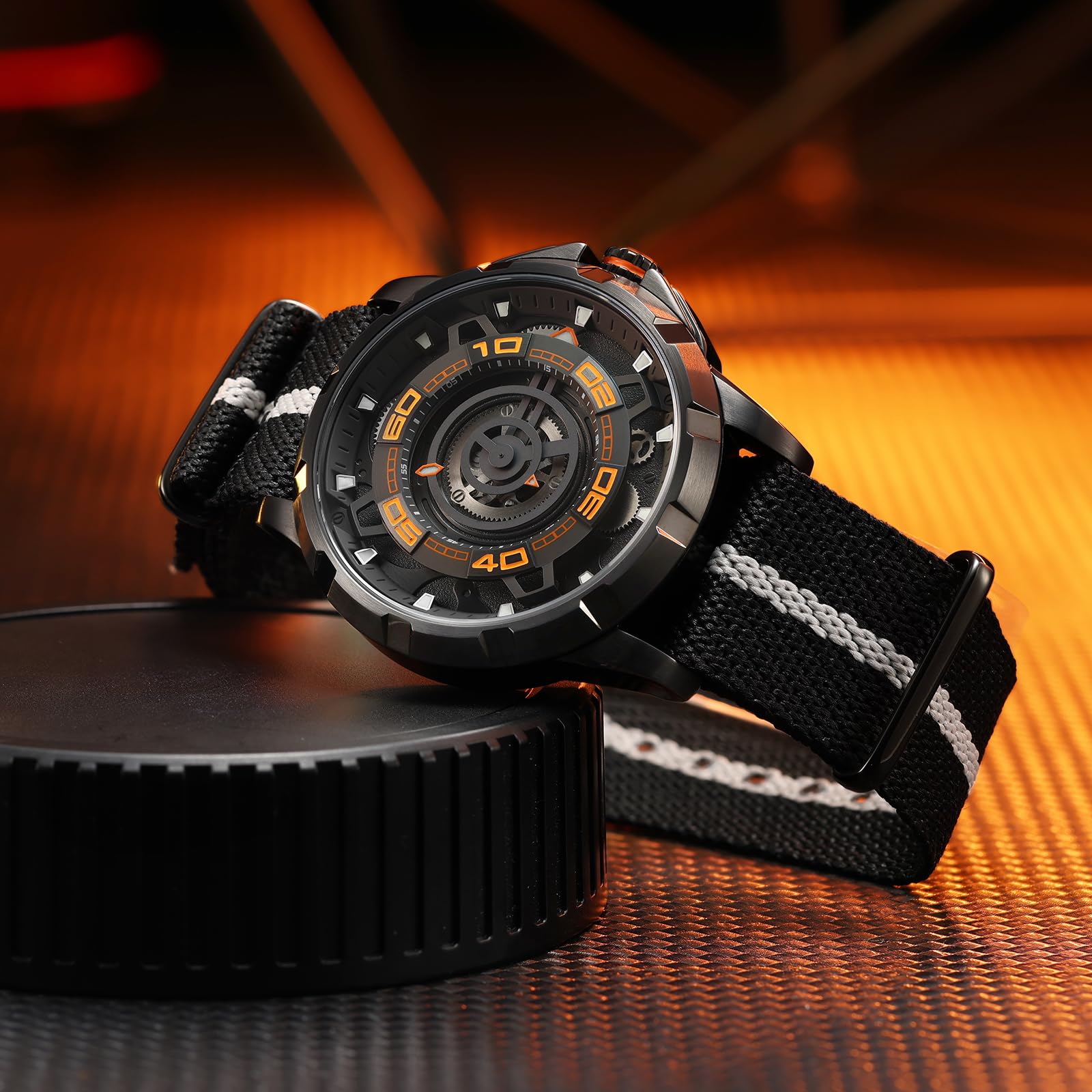 Berny orologio automatico uomo nero-org 50M